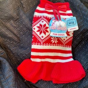 NWT Doggy sweater. Red and white *various sizes